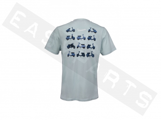 T-shirt VESPA Heritage bleu clair Unisexe